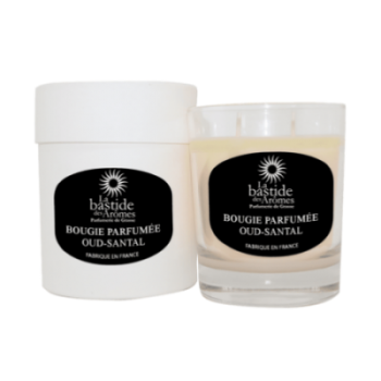 Bougie parfumée Oud - Santal  environ 220g