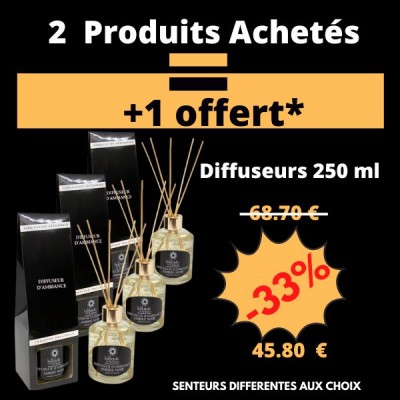 2 + 1 OFFERT - Diffuseurs d'ambiance 250 ml